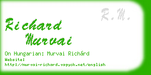 richard murvai business card