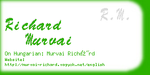 richard murvai business card